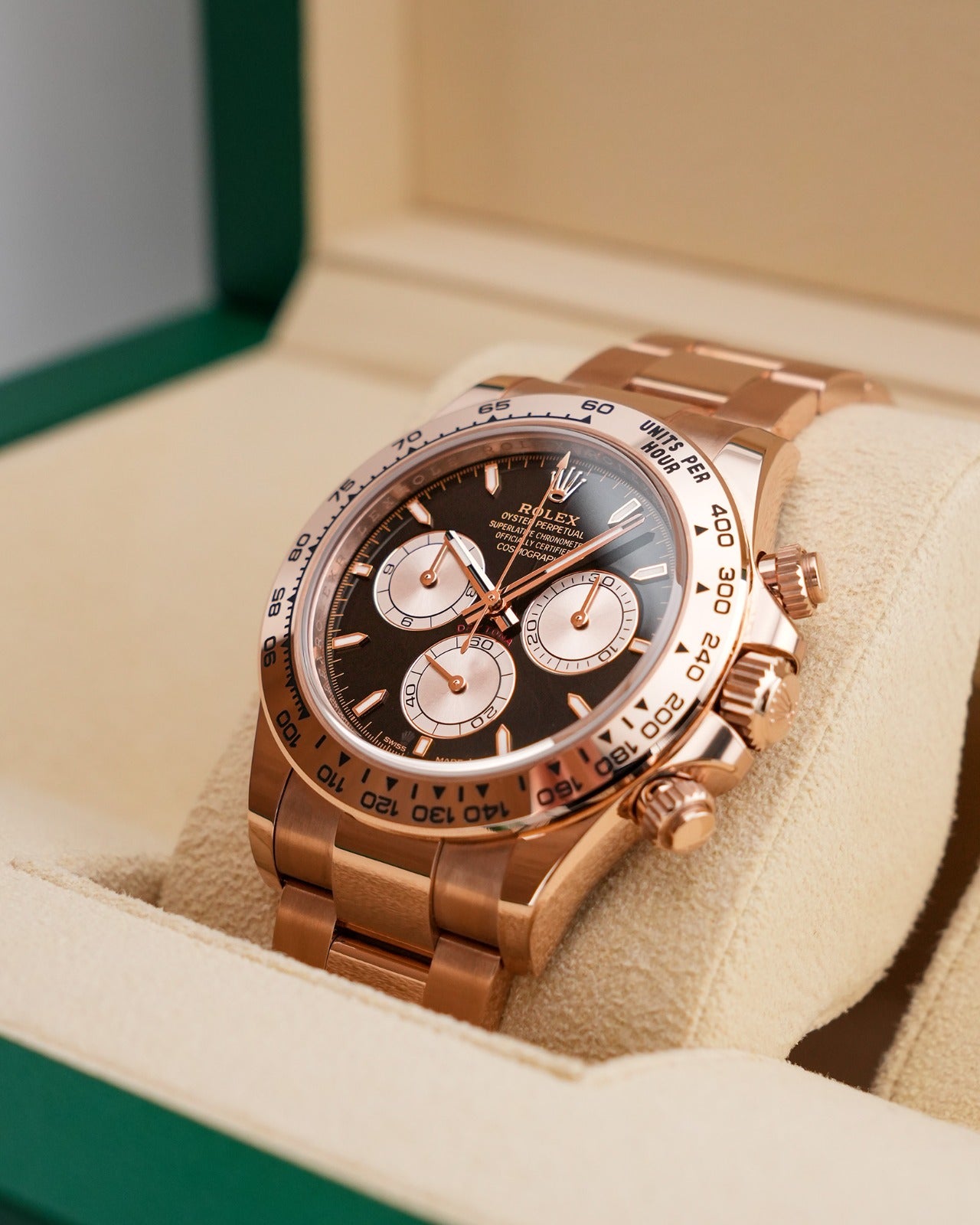Rolex Cosmograph Daytona RoseGold black and Sundust dial Brand new 2026
