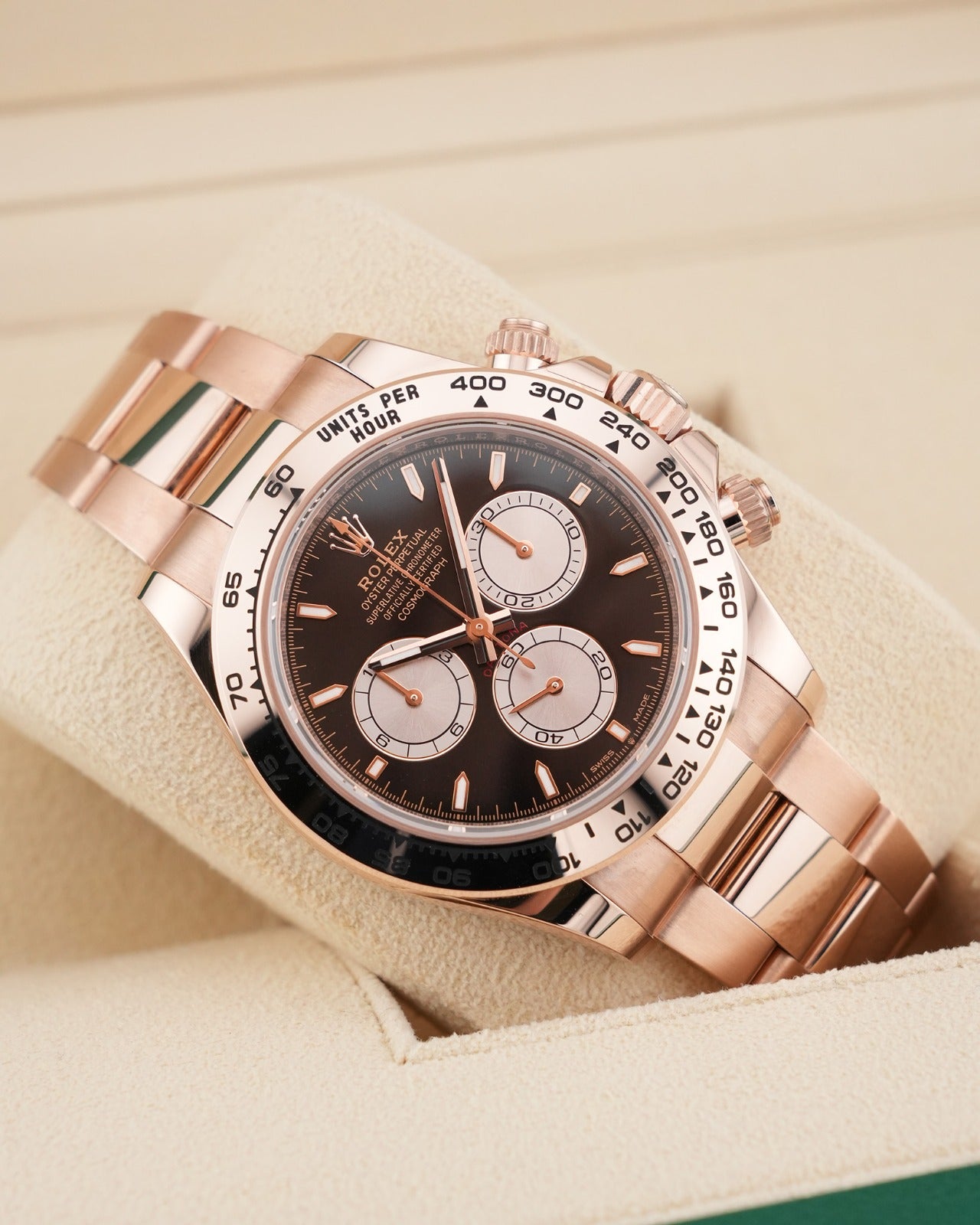 Rolex Cosmograph Daytona RoseGold black and Sundust dial Brand new 2026