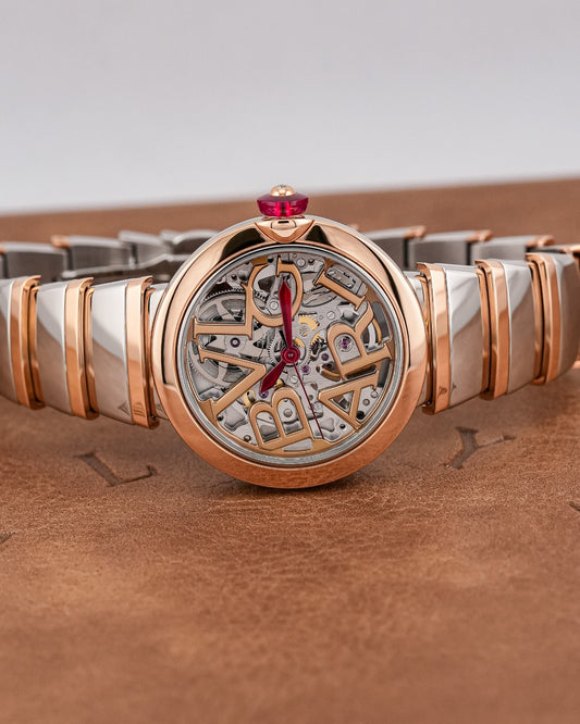 Bvlgari Lvcea 33mm Skeleton Rose Gold Unworn 2025