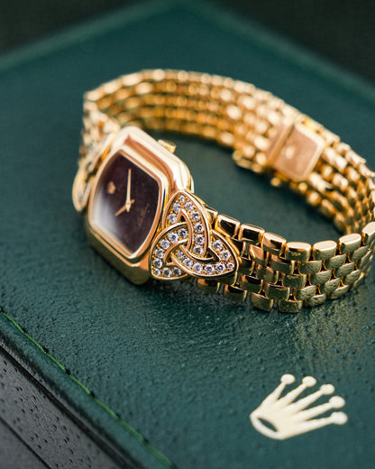Rolex Cellini Yellow Gold Diamond Black Dial