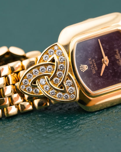 Rolex Cellini Yellow Gold Diamond Black Dial