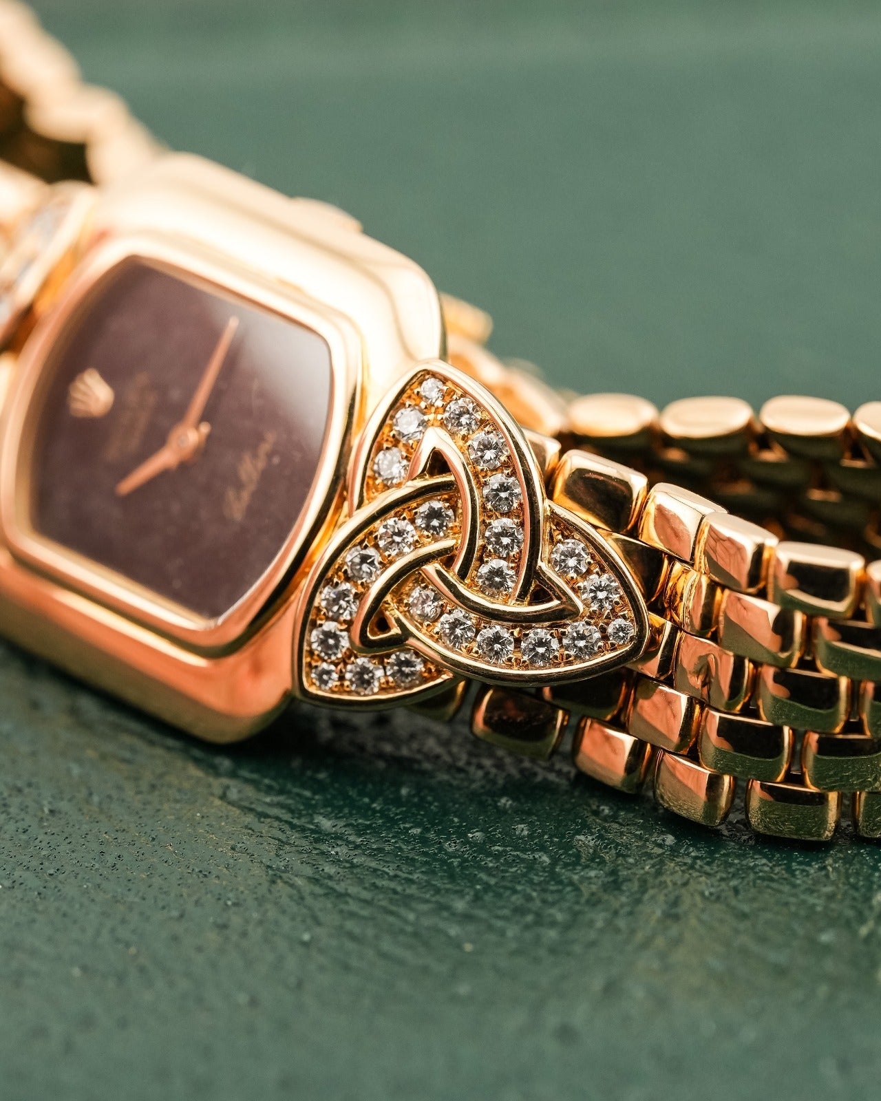 Rolex Cellini Yellow Gold Diamond Black Dial