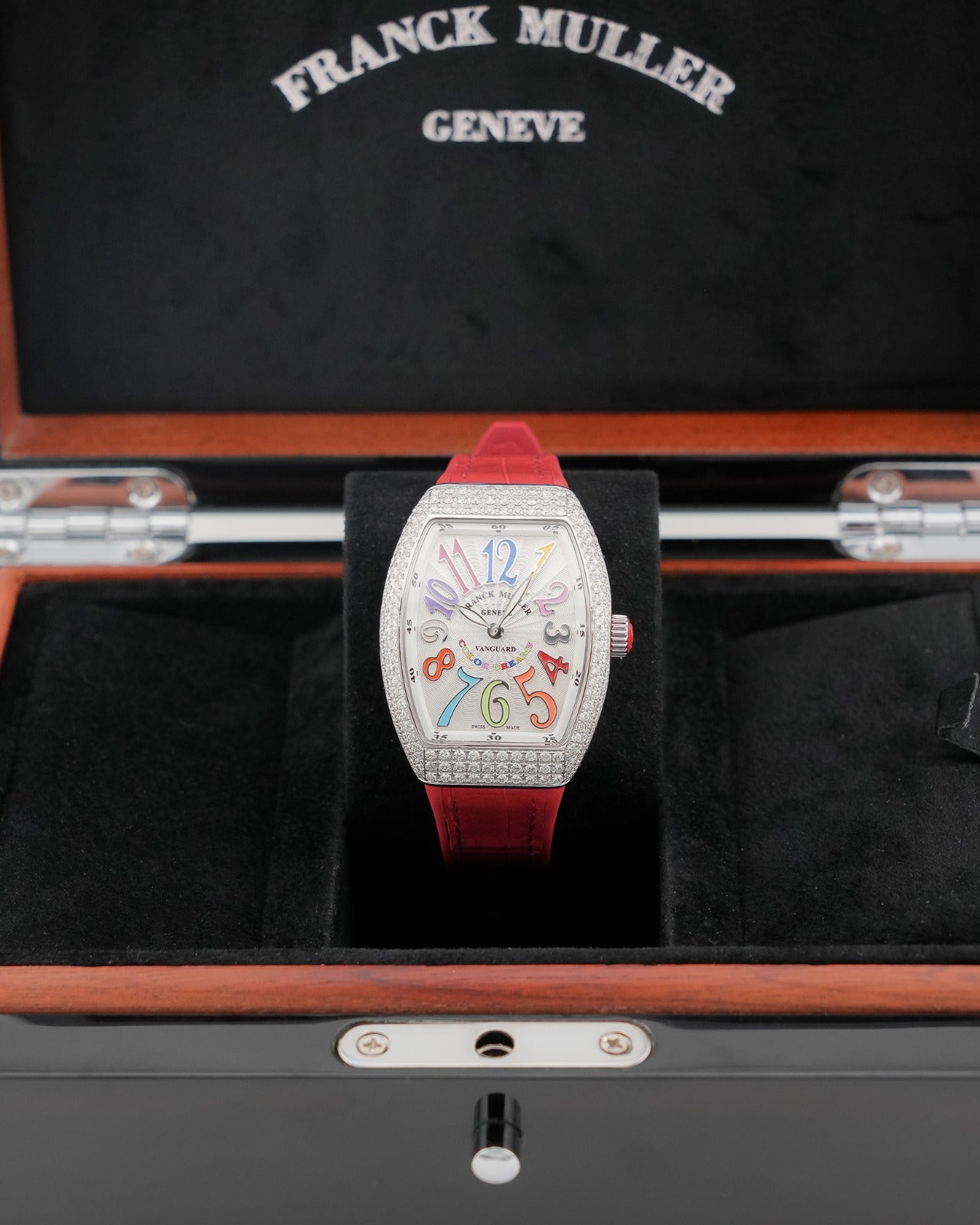 Franck Muller Vanguard 32mm Color dreams Red Diamond afterset
