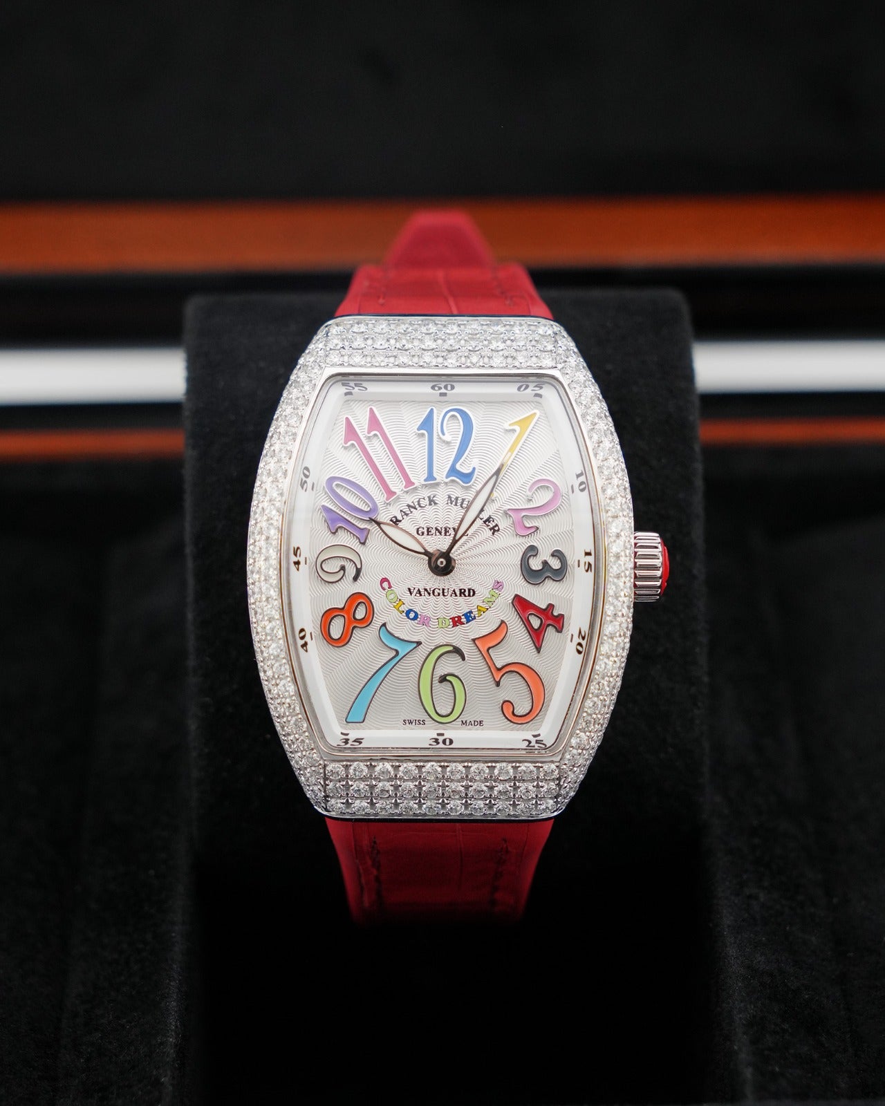 Franck Muller Vanguard 32mm Color dreams Red Diamond afterset