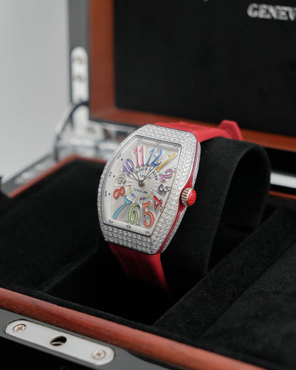 Franck Muller Vanguard 32mm Color dreams Red Diamond afterset