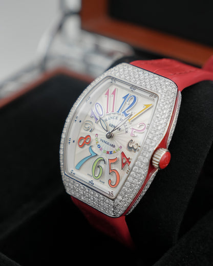 Franck Muller Vanguard 32mm Color dreams Red Diamond afterset
