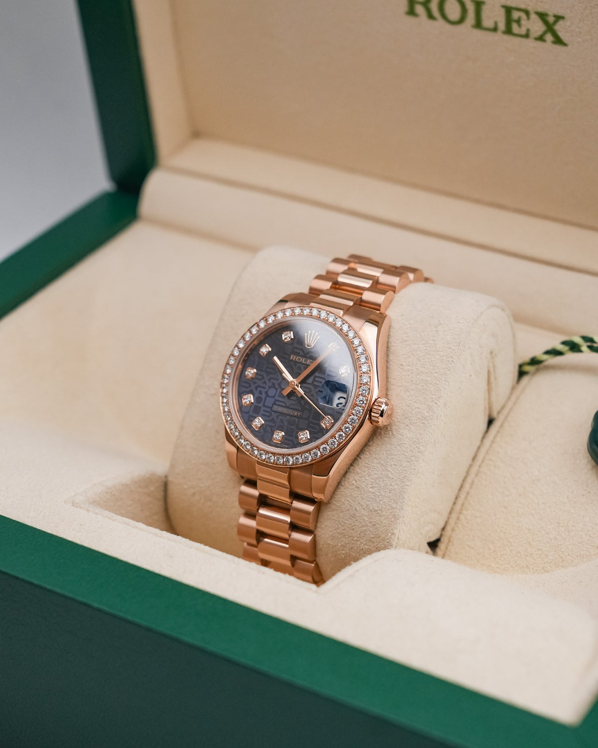 Rolex Datejust 31mm Computer Blue Dial Aftermarket Diamond Bezel - HOURLY 