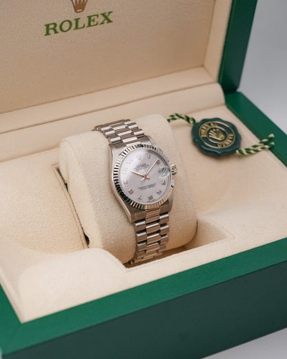 Rolex Datejust 31mm WhiteGold Mother Of Pearl dial - HOURLY 