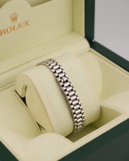 Rolex Datejust 26mm White Gold Diamond Bezel Blue Dial Presidential - HOURLY 