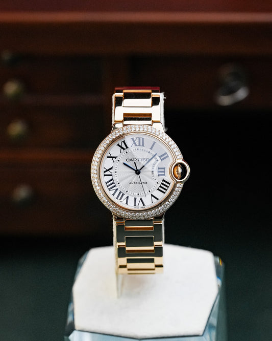 Cartier Ballon bleu 36mm After-set Diamond Bezel