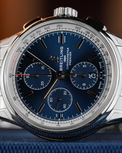 Breitling Premier Chrono 42mm Steel Blue Dial Unworn 2021