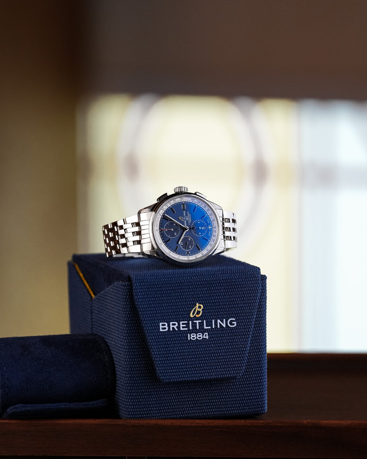 Breitling Premier Chrono 42mm Steel Blue Dial Unworn 2021