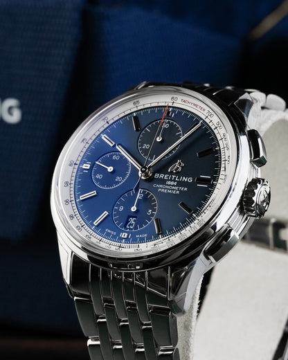 Breitling Premier Chrono 42mm Steel Blue Dial Unworn 2021