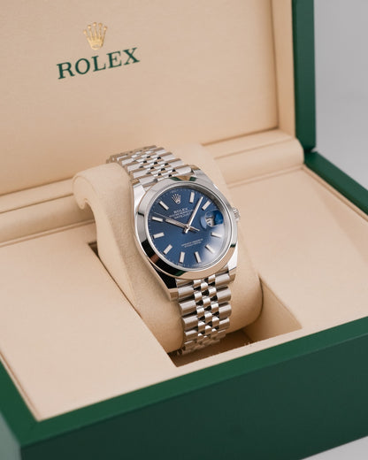 Rolex Datejust 41mm Stainless Steel Blue Index Dial Jubilee 2026