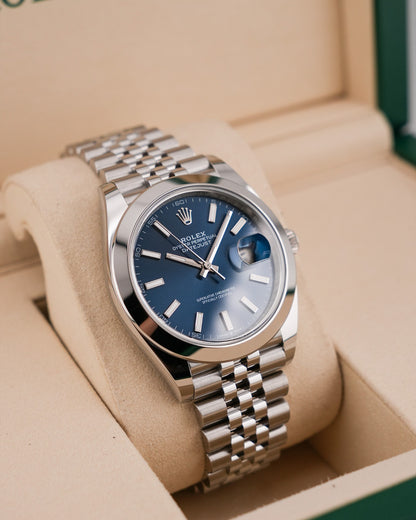 Rolex Datejust 41mm Stainless Steel Blue Index Dial Jubilee 2026
