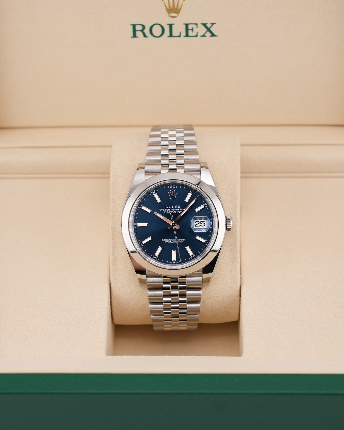 Rolex Datejust 41mm Stainless Steel Blue Index Dial Jubilee 2026
