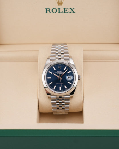 Rolex Datejust 41mm Stainless Steel Blue Index Dial Jubilee 2026