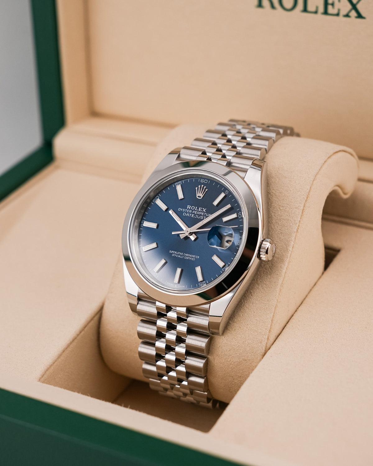 Rolex Datejust 41mm Stainless Steel Blue Index Dial Jubilee 2026