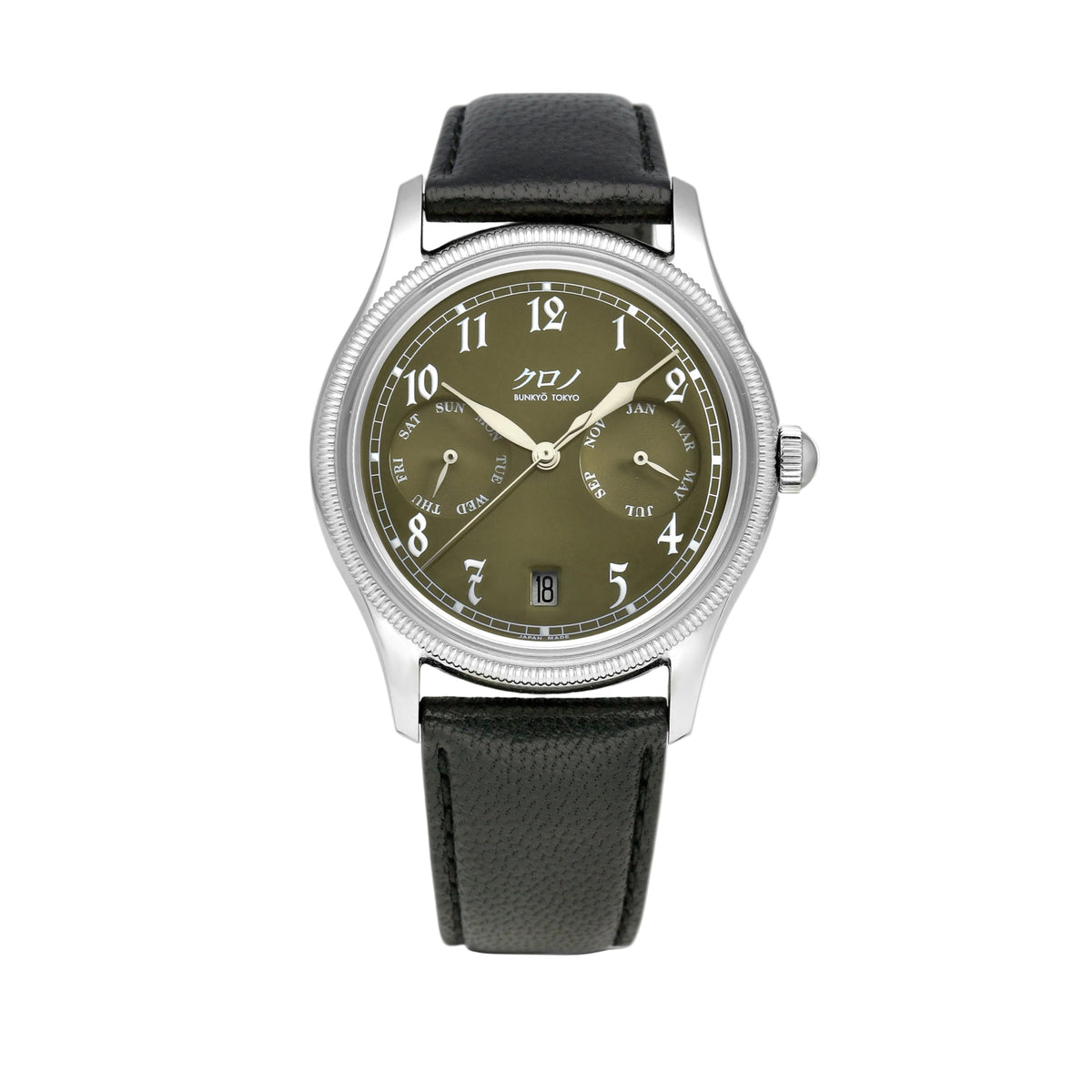 Kurono Tokyo Calendrier "Type I" 38mm Khaki Green 2022