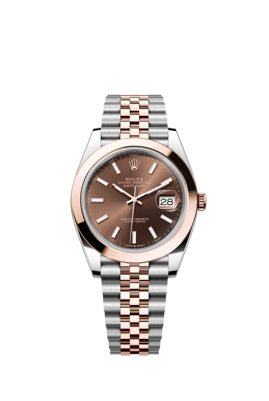 Rolex Datejust 41mm Steel & RoseGold Chocolate Dial Jubliee 2017