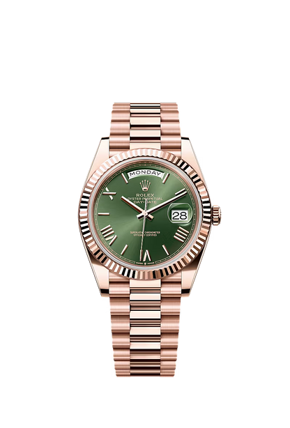 Rolex Daydate 40mm Fluted Olive Dial 2025