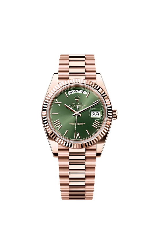 Rolex Daydate 40mm Fluted Olive Dial 2025