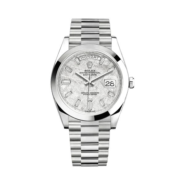 Rolex Day-Date Platinum 40mm Meteorite Diamond Dial 2022