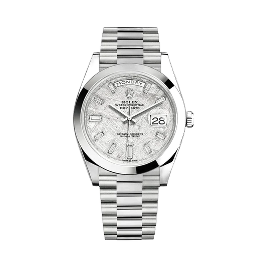 Rolex Day-Date Platinum 40mm Meteorite Diamond Dial 2022