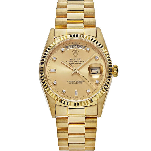 Rolex DayDate 36mm President YellowGold Champagne dial