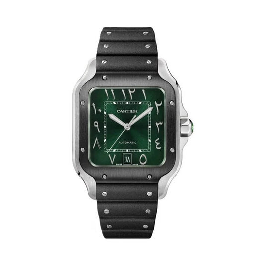 Cartier Santos De Cartier Large Green Arabic Dial 2025 - HOURLY 