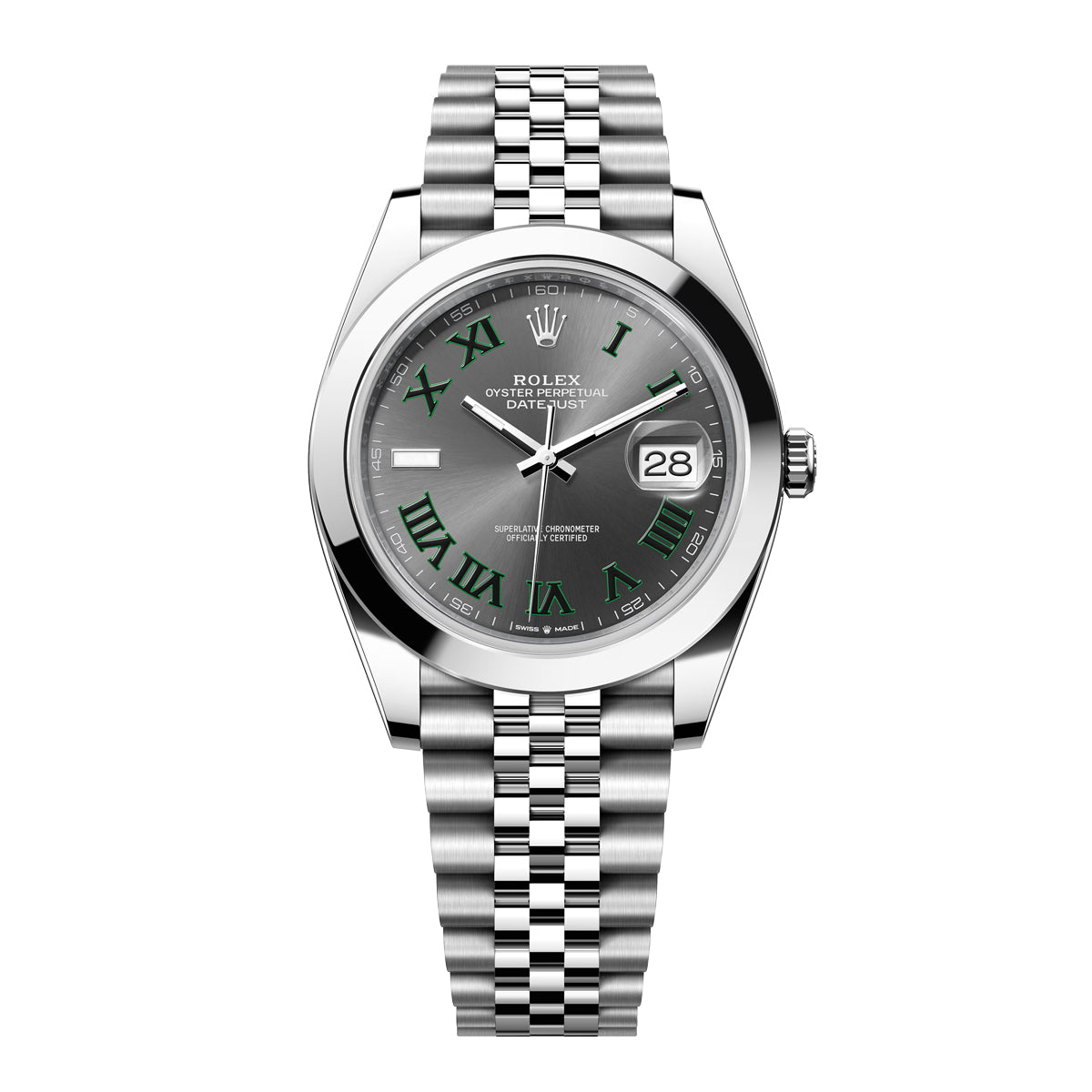 Rolex Datejust 41mm Dom Bezel Wimbledon Dial Steel Jubilee  Unworn 2025