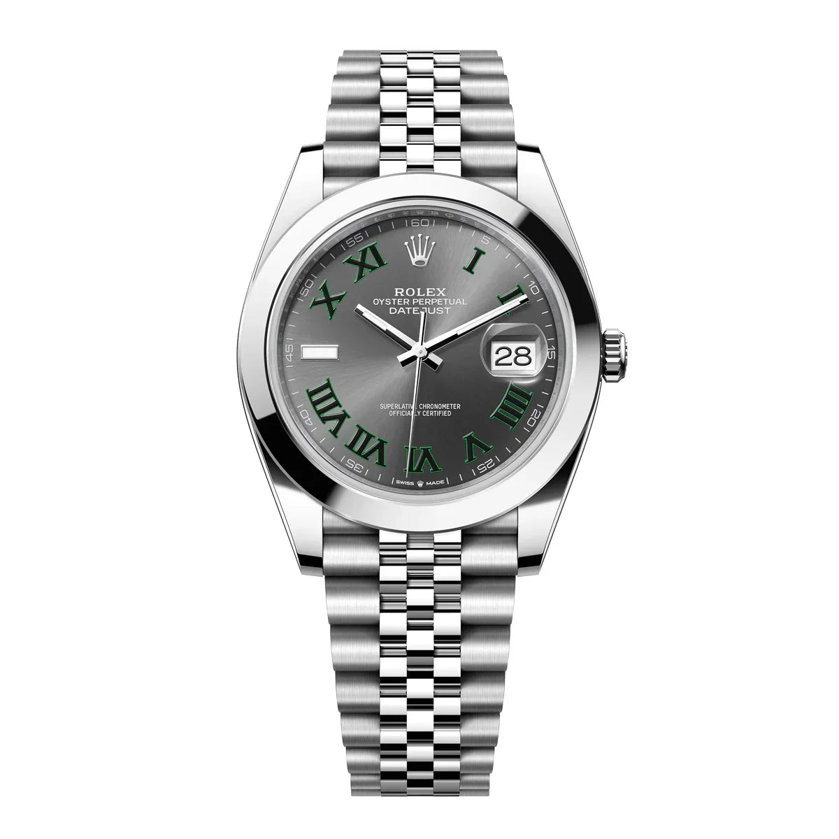 Rolex Datejust 41mm Dom Bezel Wimbledon Dial Steel Jubilee Unworn 2025 - HOURLY 